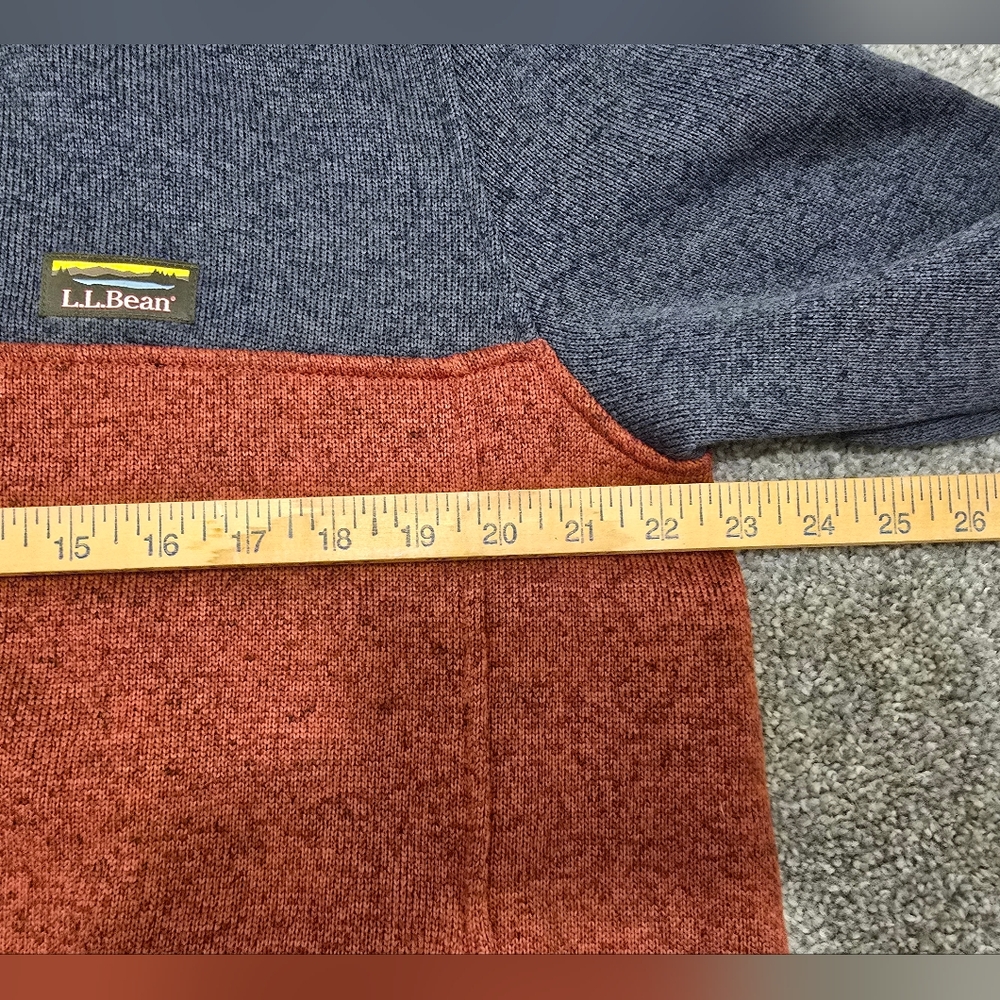 L.L.Bean Sweater Fleece Pullover Colorblock Mens Large Regular EUC - Picture 6 of 9